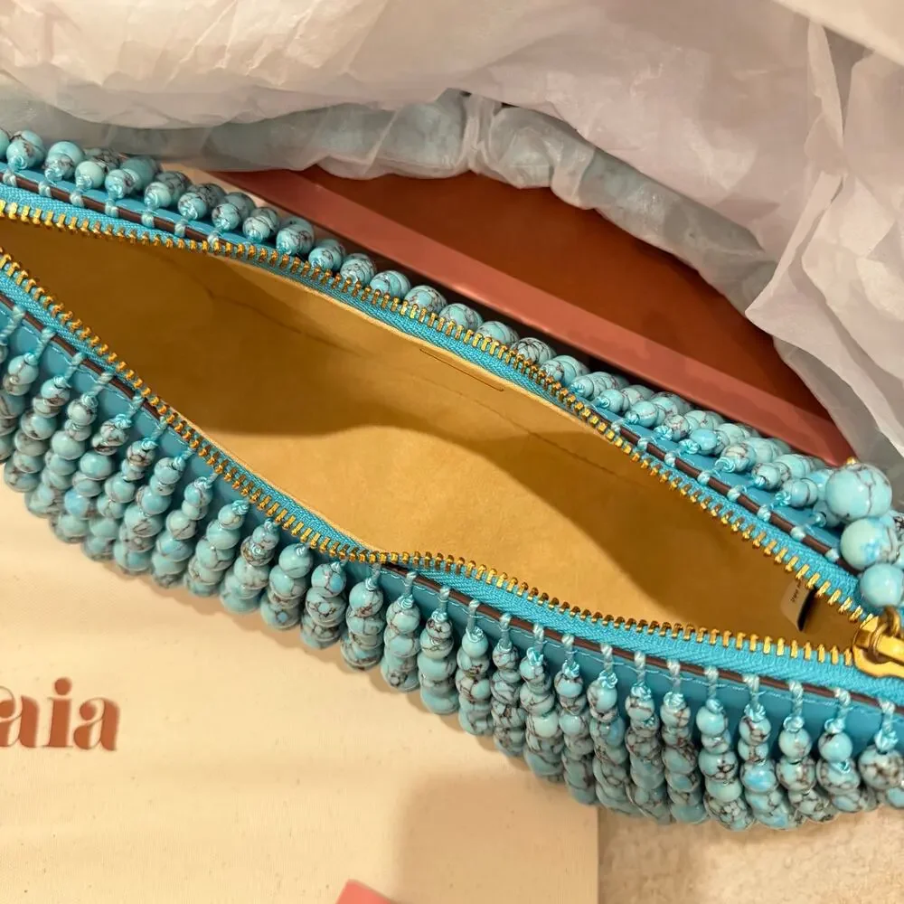 NEW Cult Gaia Mercier Mini Shoulder Bag in Ibiza Turquoise - Picture 8 of 9